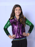 Load image into Gallery viewer, SEQUIN JACKET PURPLE, GREEN, AND GOLD YOUTH CLASSIC