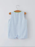 Load image into Gallery viewer, Crocodile Blue Gingham Romper