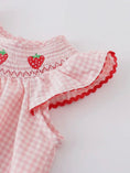 Load image into Gallery viewer, Strawberry Gingham Smocked Dress