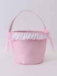 Load image into Gallery viewer, Pink Bunny Ruffle Bow Basket