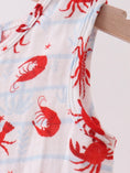 Load image into Gallery viewer, Crawfish Print Muslin Romper