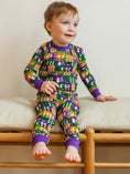 Load image into Gallery viewer, Mardi Gras Houses 2 Piece Bamboo Pajama Set
