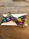 Load image into Gallery viewer, Mardi Gras Houses Bamboo Bow Headband