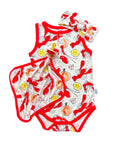 Load image into Gallery viewer, Crawfish Bamboo Henley Onesie with Snaps