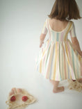 Load image into Gallery viewer, Short Sleeve Twirl Dress in Pastel Stripes