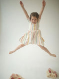 Load image into Gallery viewer, Short Sleeve Twirl Dress in Pastel Stripes