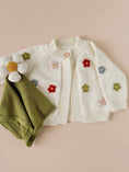Load image into Gallery viewer, Flower Cardigan in Cream