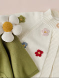 Load image into Gallery viewer, Flower Cardigan in Cream