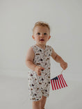 Load image into Gallery viewer, Burgers 'n Dogs Sleeveless Romper