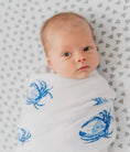 Load image into Gallery viewer, Blue Crab Swaddle Blanket