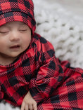 Load image into Gallery viewer, Buffalo Check Baby Gown and Hat