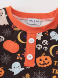 Load image into Gallery viewer, Orange Halloween Ruffle Top