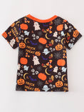 Load image into Gallery viewer, Orange Halloween Ruffle Top