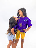 Load image into Gallery viewer, YOUTH SHORT SLEEVE CROWN AND MASKS LIGHTWEIGHT PULLOVER – PURPLE