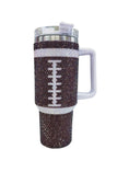 Load image into Gallery viewer, Rhinestone Football Gameday Tumbler