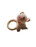 Load image into Gallery viewer, Pink Pig Crochet Knitted Rattle