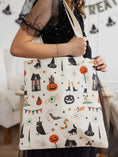 Load image into Gallery viewer, Tricks & Treats Canvas Tote Bag
