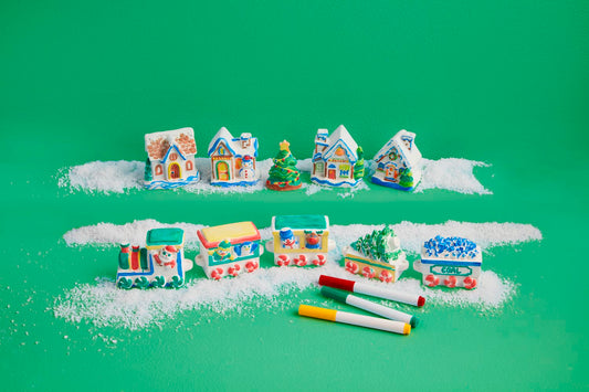 Christmas Color-Me Village Set