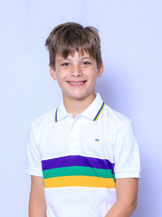 WHITE CHEST STRIPE YOUTH SHORT SLEEVE