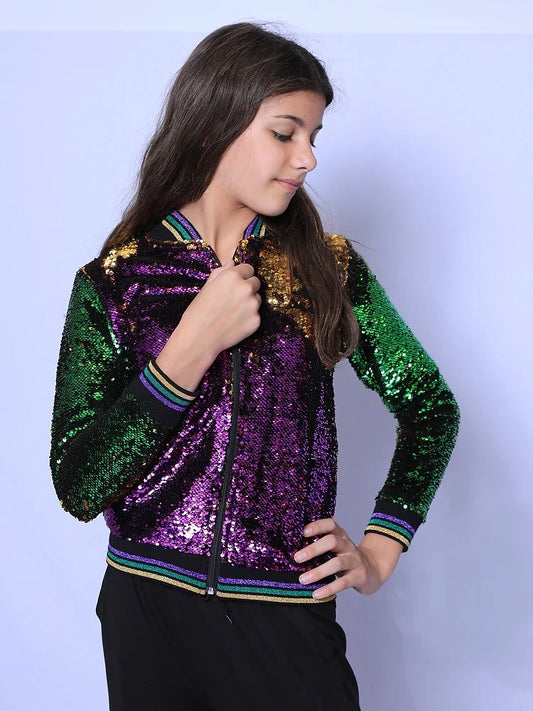 SEQUIN JACKET PURPLE, GREEN, AND GOLD YOUTH CLASSIC