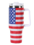 Load image into Gallery viewer, Rhinestone USA Flag Tumbler
