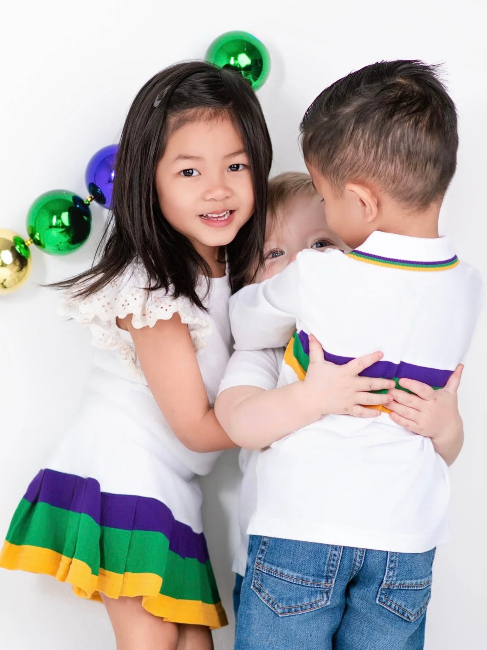 WHITE CHEST STRIPE TODDLER SHORT SLEEVE