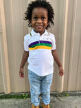 Load image into Gallery viewer, WHITE CHEST STRIPE TODDLER SHORT SLEEVE
