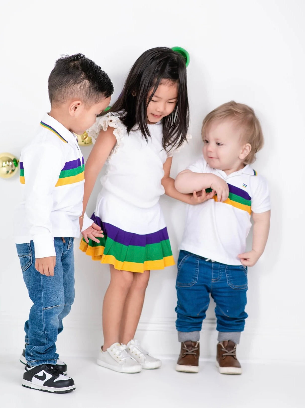 WHITE CHEST STRIPE TODDLER SHORT SLEEVE