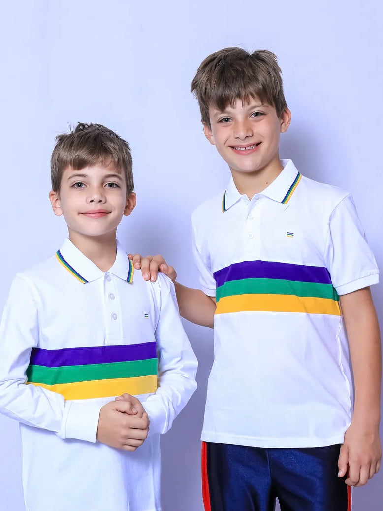 WHITE CHEST STRIPE YOUTH SHORT SLEEVE
