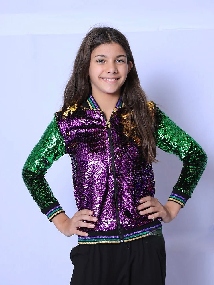 SEQUIN JACKET PURPLE, GREEN, AND GOLD YOUTH CLASSIC