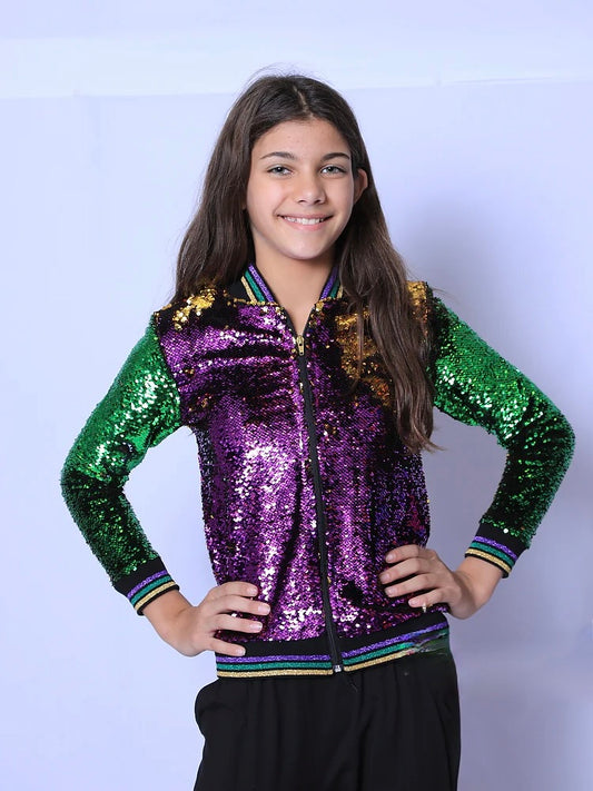 SEQUIN JACKET PURPLE, GREEN, AND GOLD YOUTH CLASSIC