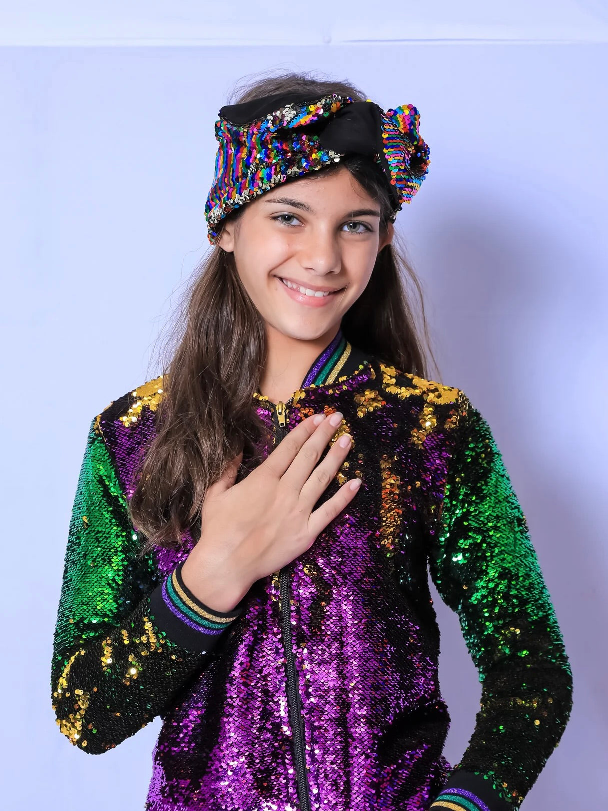 SEQUIN JACKET PURPLE, GREEN, AND GOLD YOUTH CLASSIC