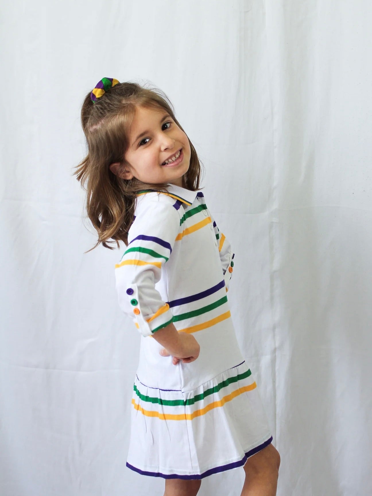 WHITE INFINITY YOUTH DRESS