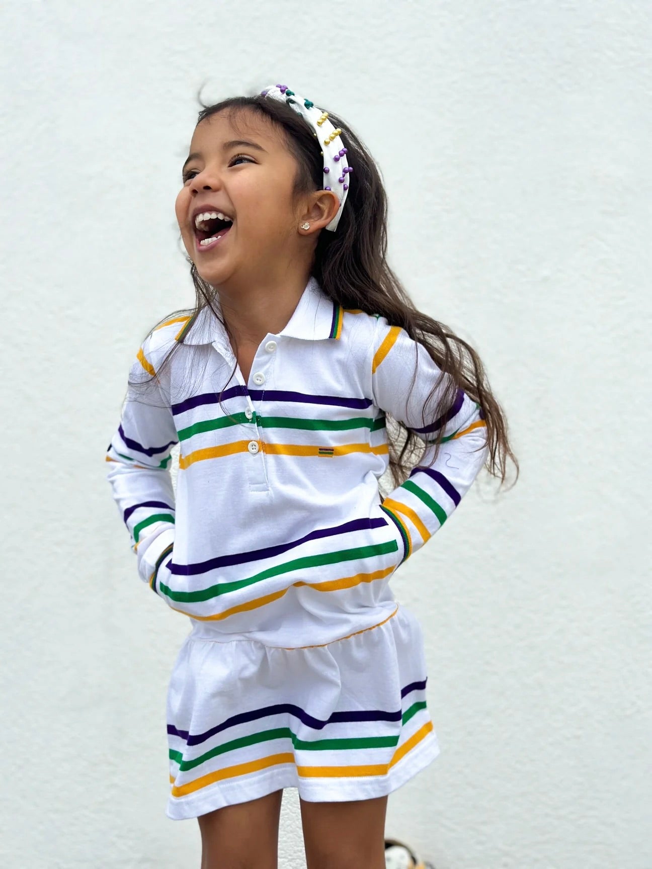 WHITE INFINITY YOUTH DRESS