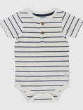Load image into Gallery viewer, The Henley Striped Bodysuit
