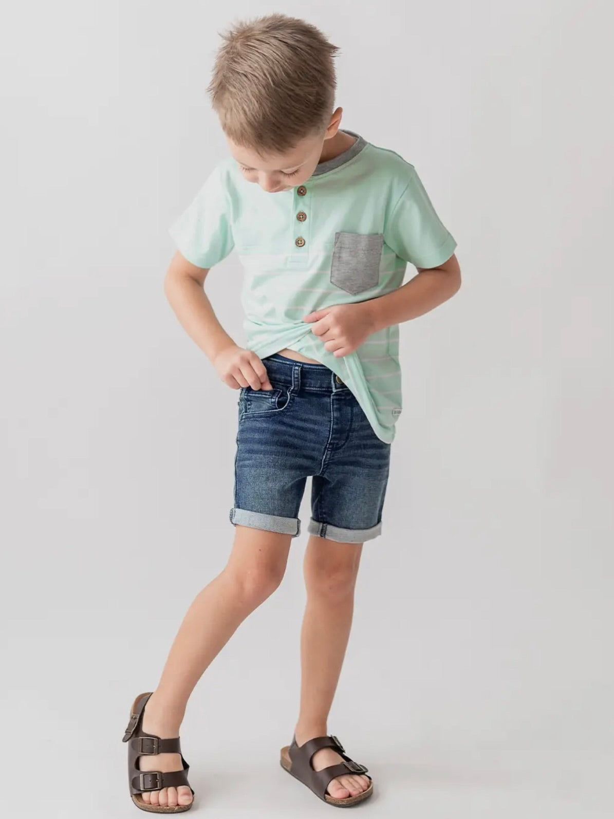 Denim Stretch Denim Shorts