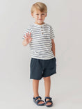 Load image into Gallery viewer, The Navy Striped Henley
