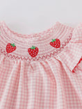 Load image into Gallery viewer, Strawberry Gingham Smocked Dress

