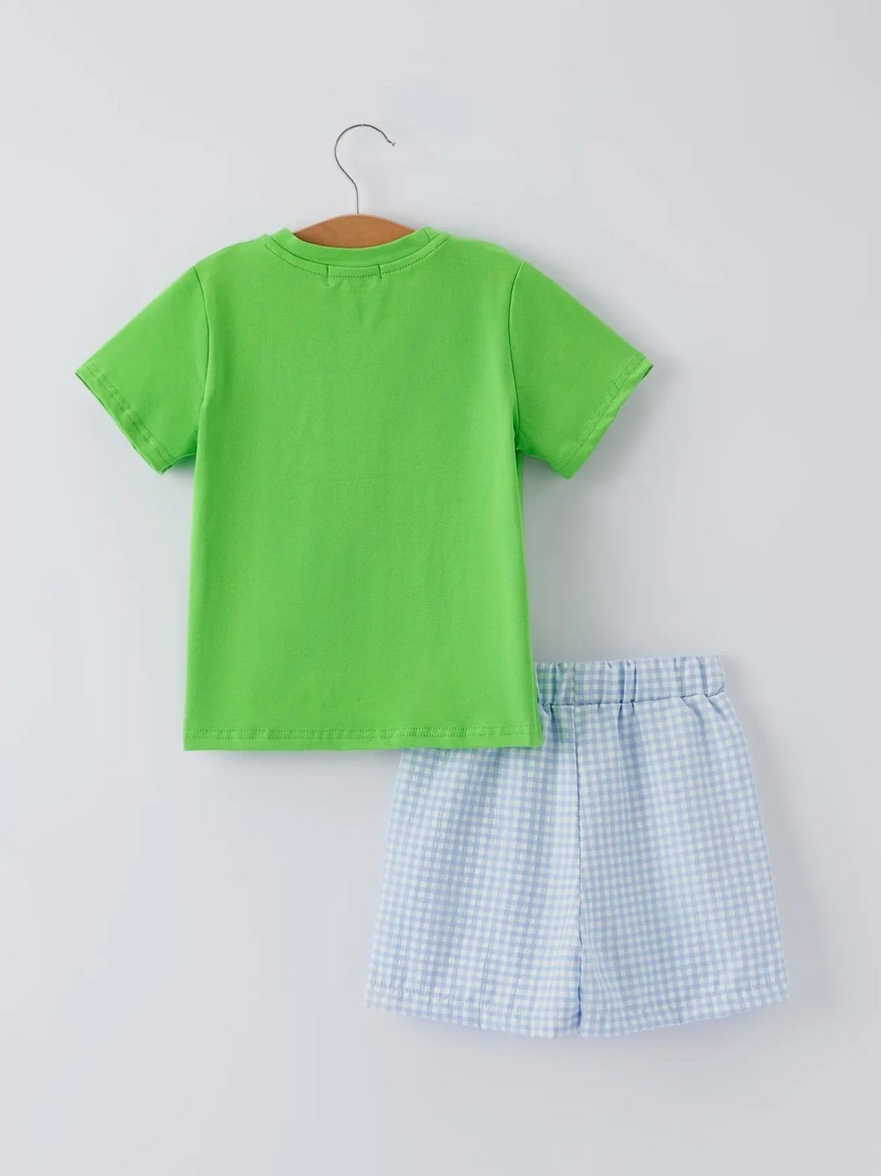 Crocodile Blue Gingham Set