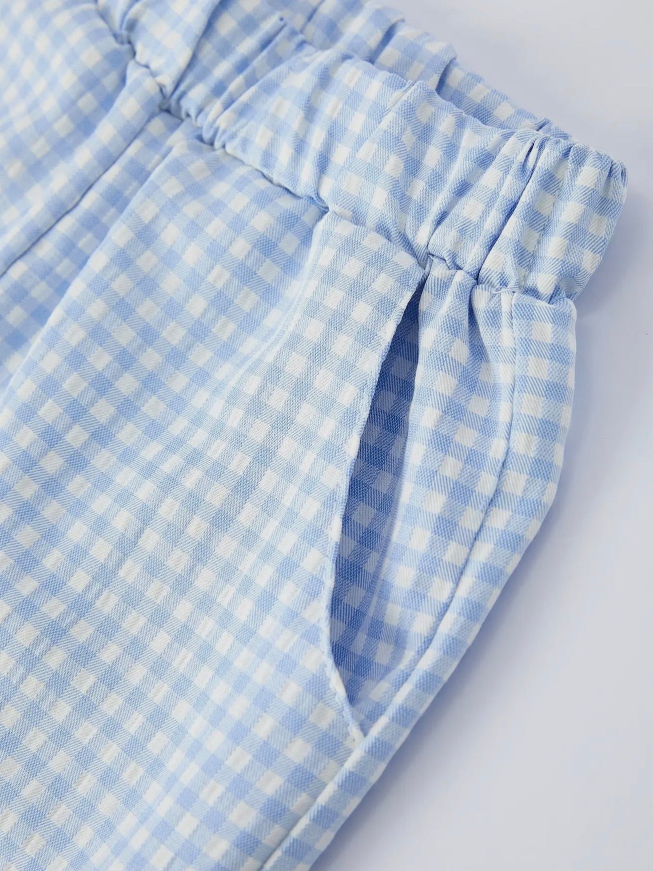 Crocodile Blue Gingham Set