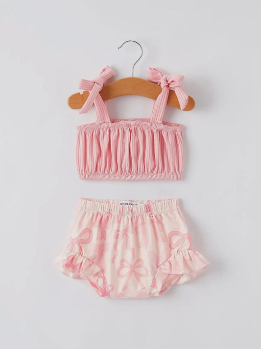 Pink Pleated Set