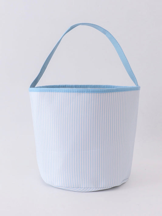 Blue Stripe Bunny Basket
