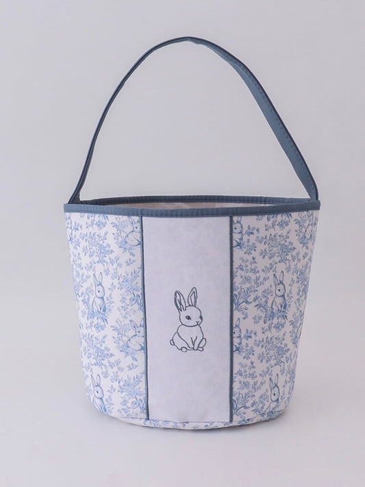 Blue Bunny Floral Basket
