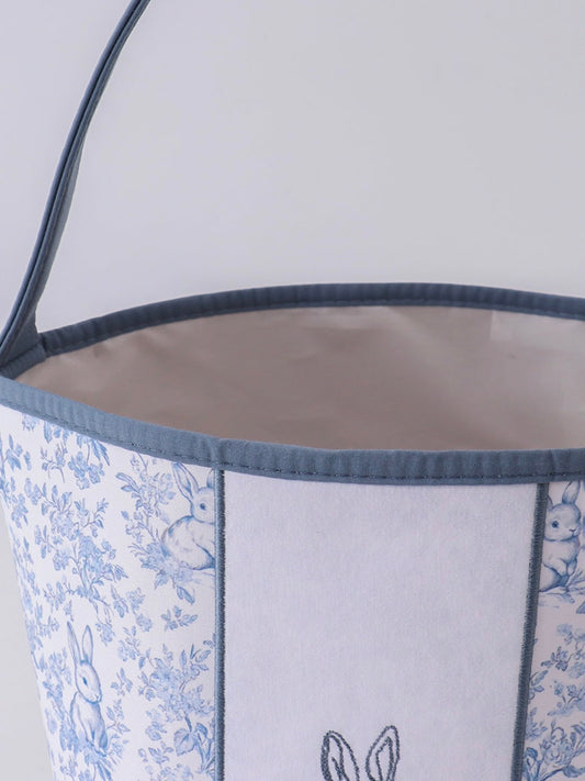 Blue Bunny Floral Basket