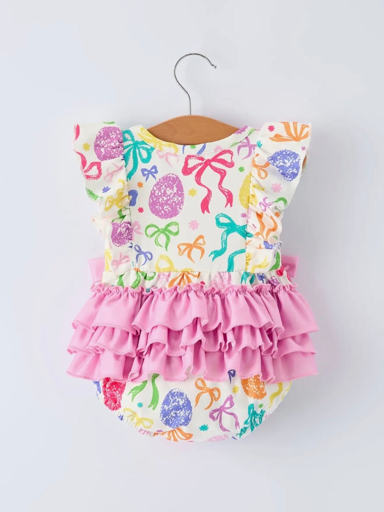 Rainbow Easter Egg Print Romper