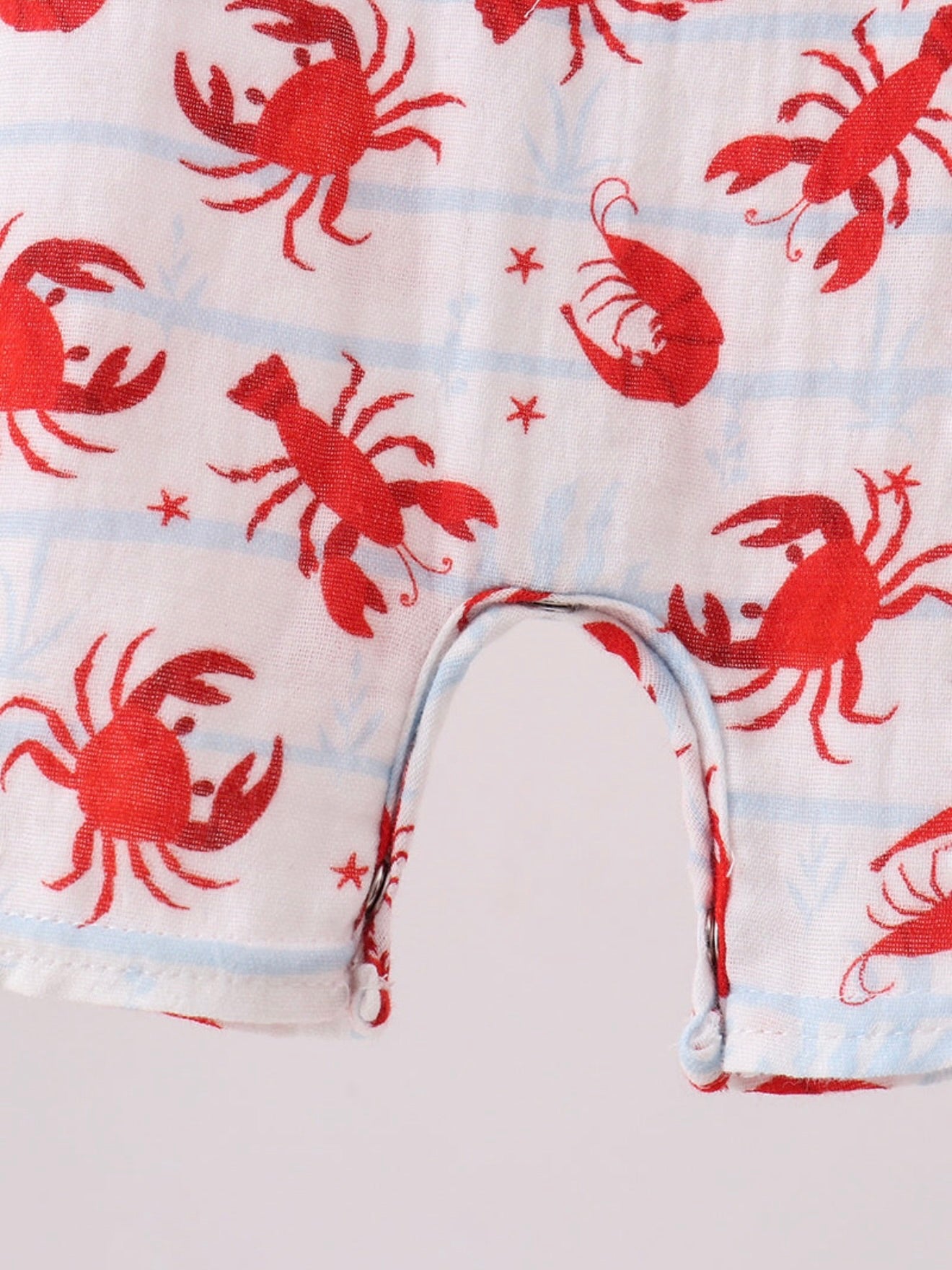 Crawfish Print Muslin Romper