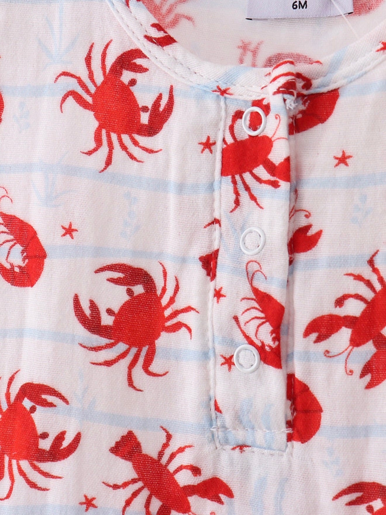 Crawfish Print Muslin Romper