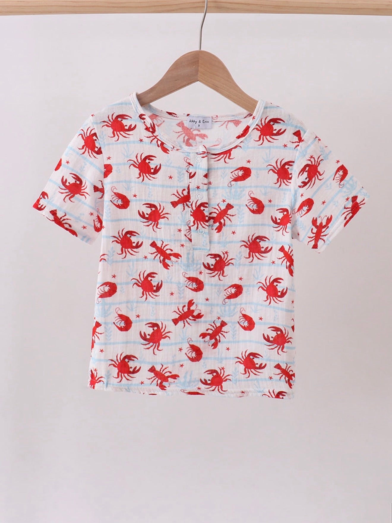 Crawfish Print Muslin Top