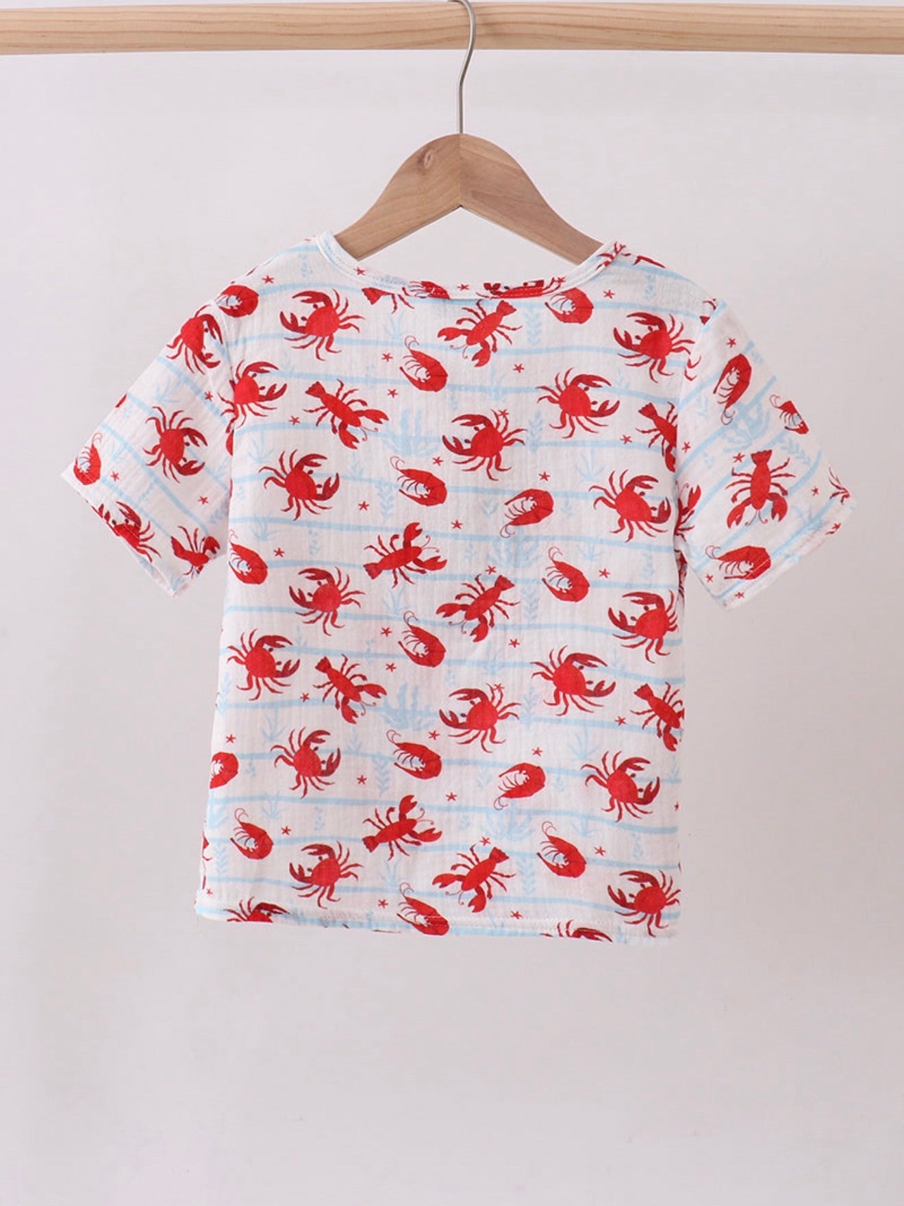 Crawfish Print Muslin Top