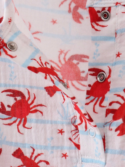 Crawfish Print Muslin Top